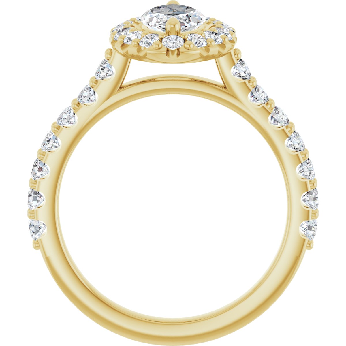 Marquise Halo-Style Engagement Ring