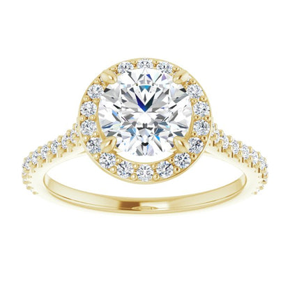 Round Brilliant Halo-Style Engagement Ring