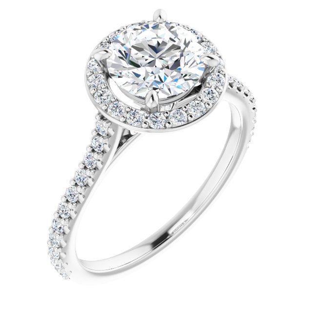 Round Brilliant Halo-Style Engagement Ring