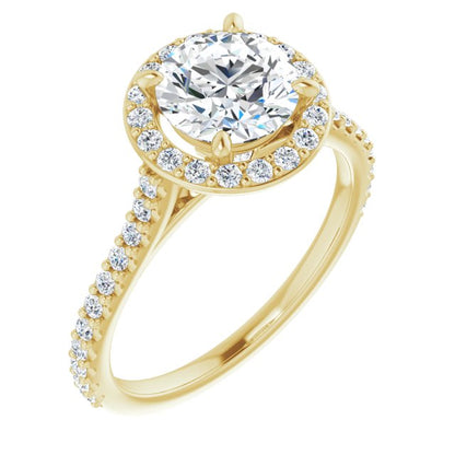 Round Brilliant Halo-Style Engagement Ring