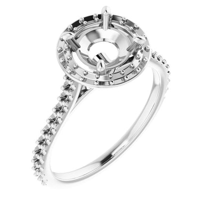 Round Brilliant Halo-Style Engagement Ring