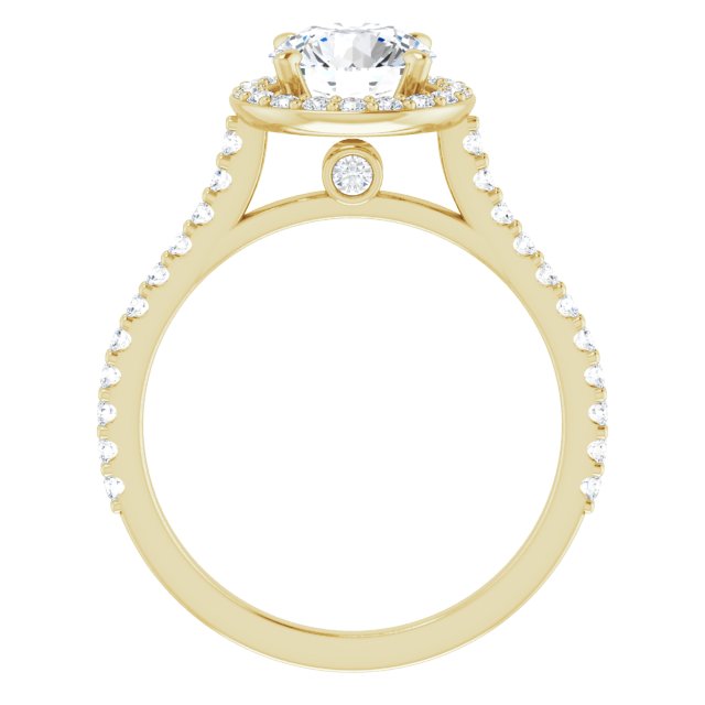 Round Brilliant Halo-Style Engagement Ring