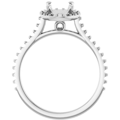 Oval Halo-Style Engagement Ring