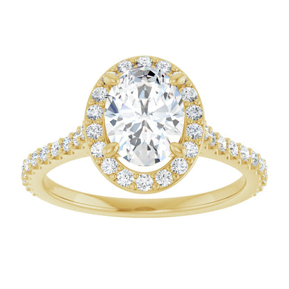 Oval Halo-Style Engagement Ring