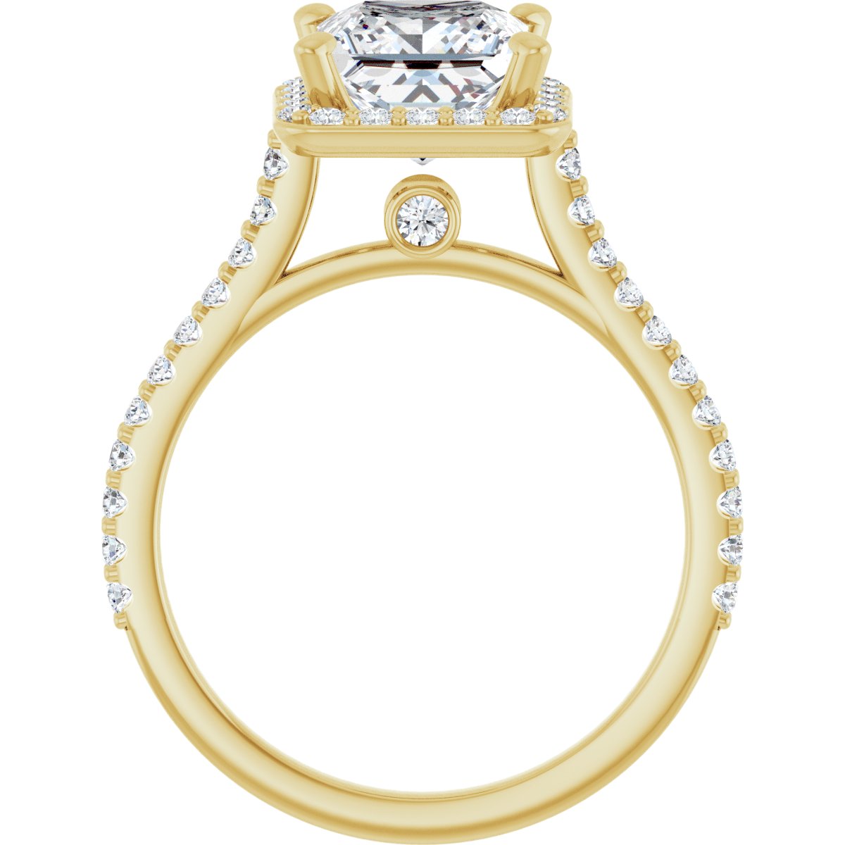 Princess Halo-Style Engagement Ring