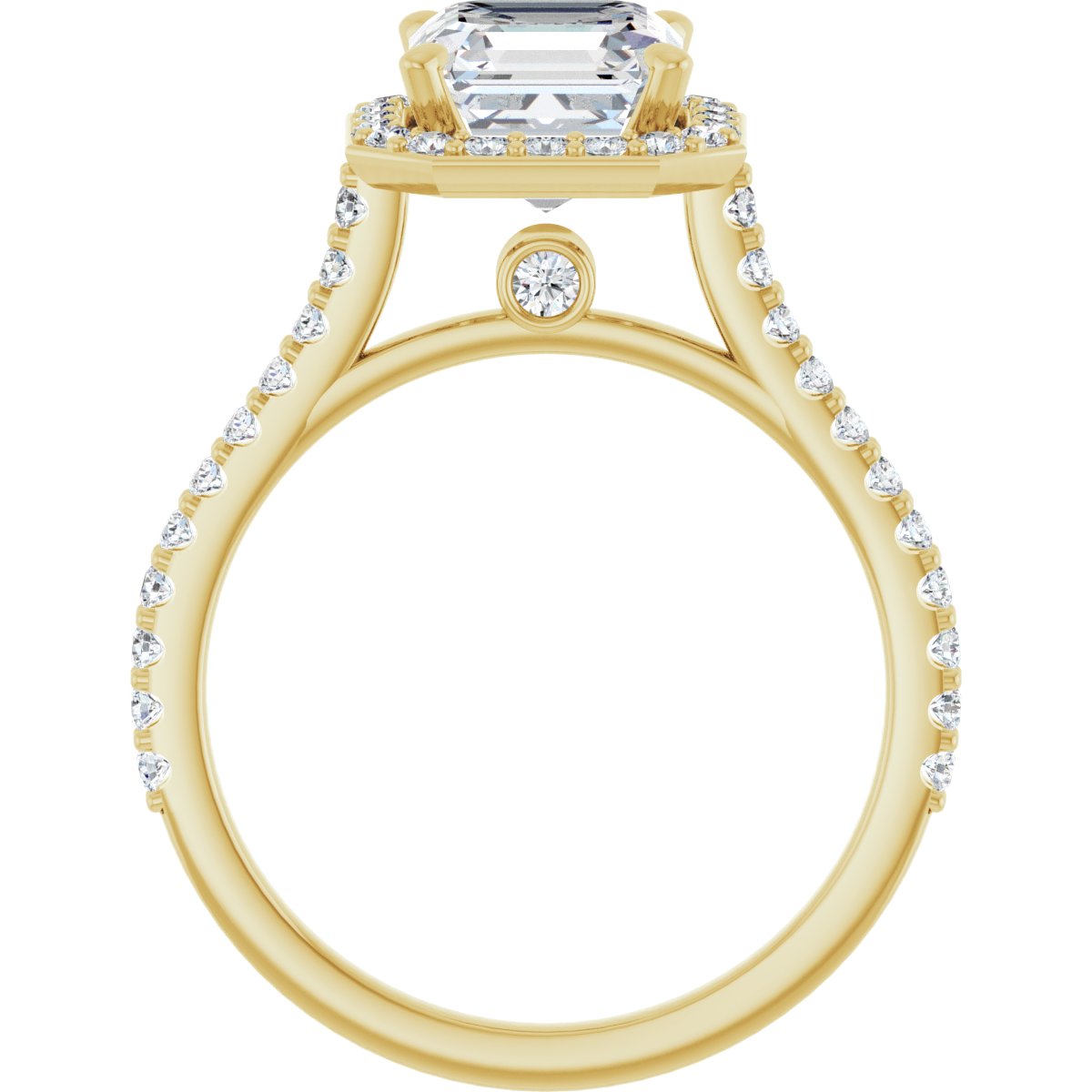 Asscher Halo-Style Engagement Ring