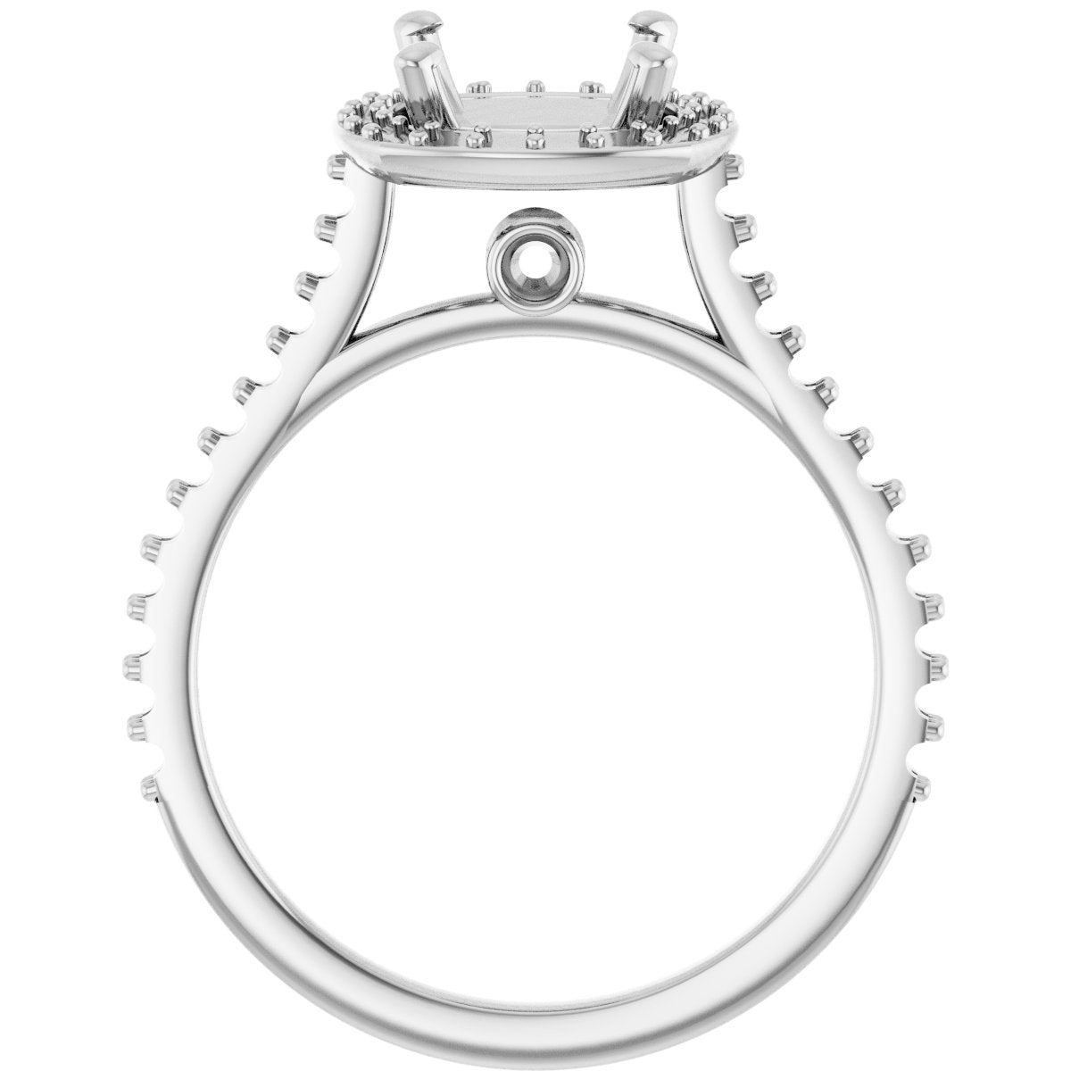 Cushion Halo-Style Engagement Ring