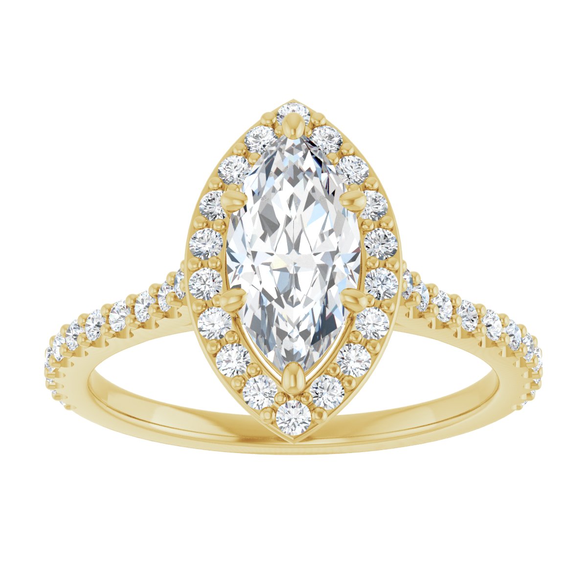 Marquise Halo-Style Engagement Ring