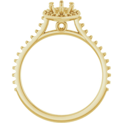 Marquise Halo-Style Engagement Ring