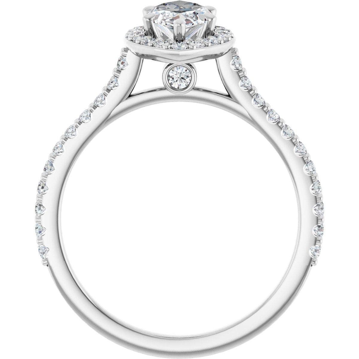 Marquise Halo-Style Engagement Ring