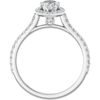 Marquise Halo-Style Engagement Ring