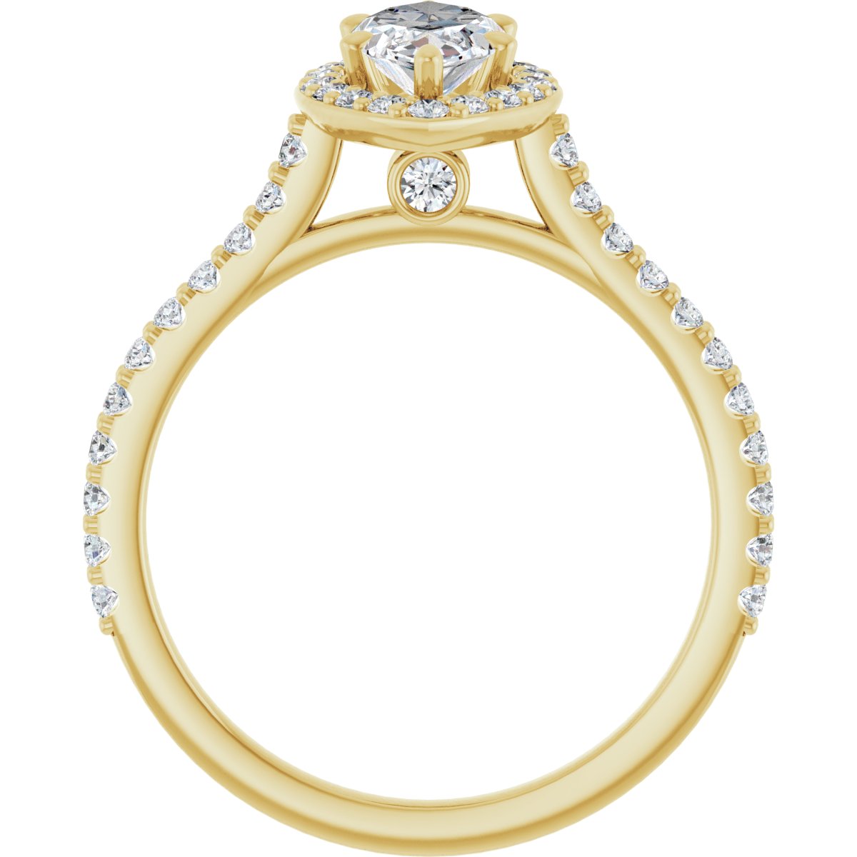 Marquise Halo-Style Engagement Ring