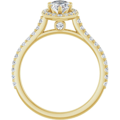 Marquise Halo-Style Engagement Ring