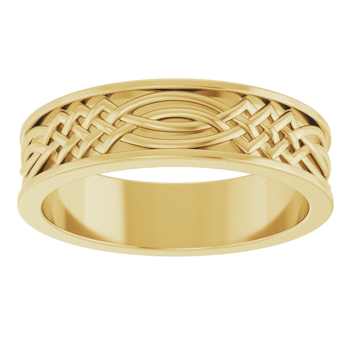 Yellow Gold Celtic-Inspired band