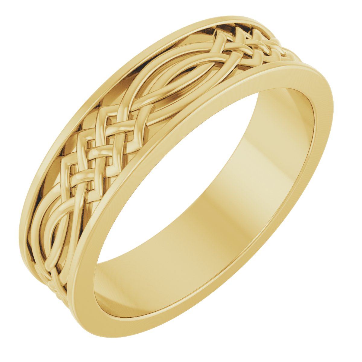 Yellow Gold Celtic-Inspired band