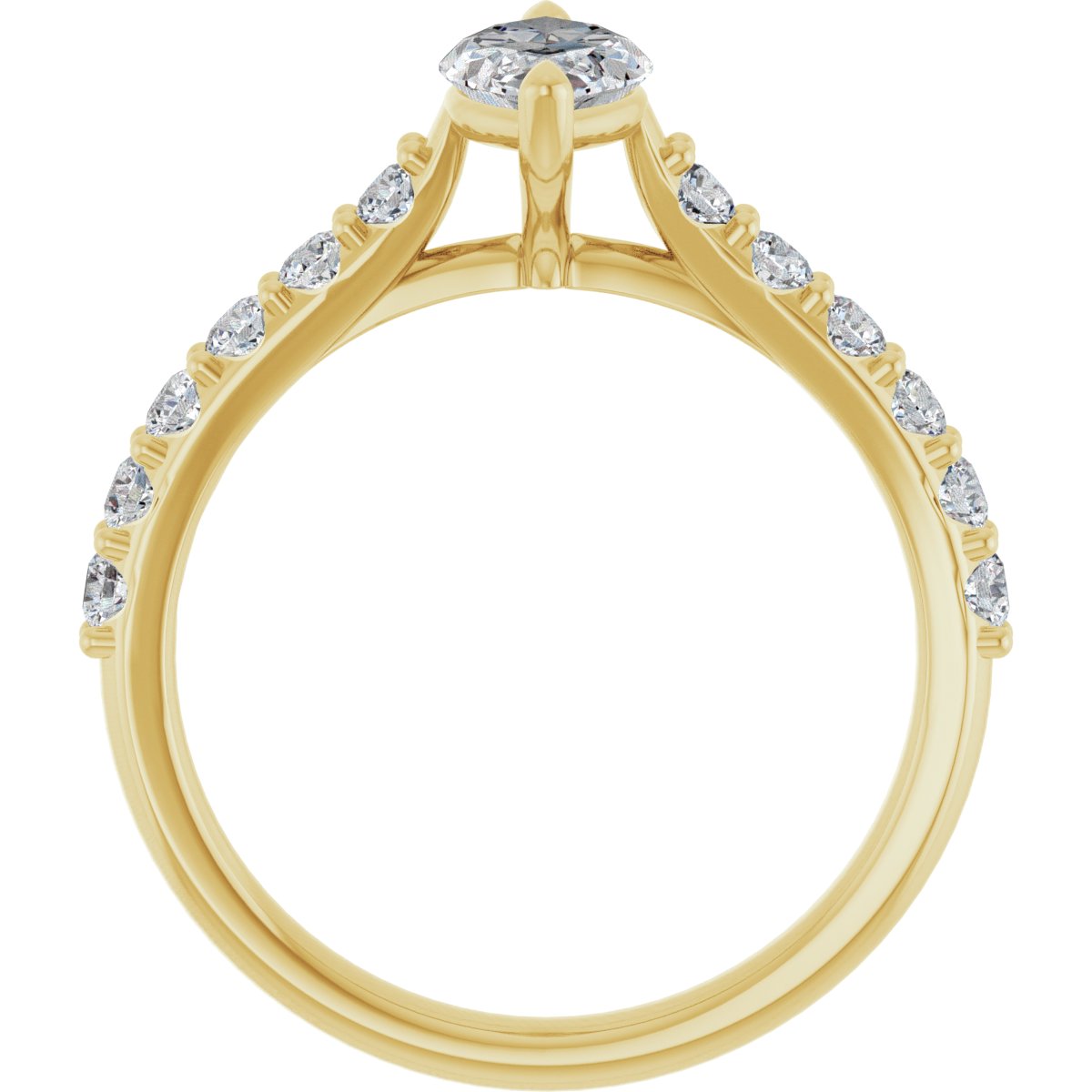 Marquise Accented Engagement Ring