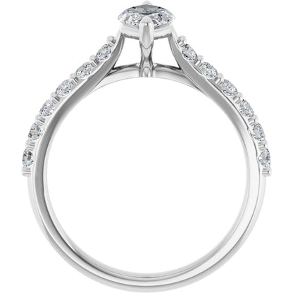 Marquise Accented Engagement Ring