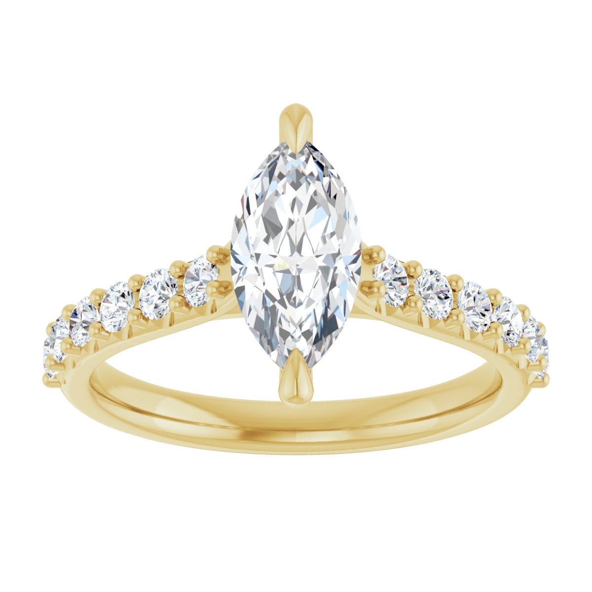 Marquise Accented Engagement Ring