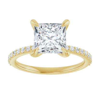 Princess Accented Engagement Ring