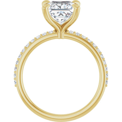 Princess Accented Engagement Ring