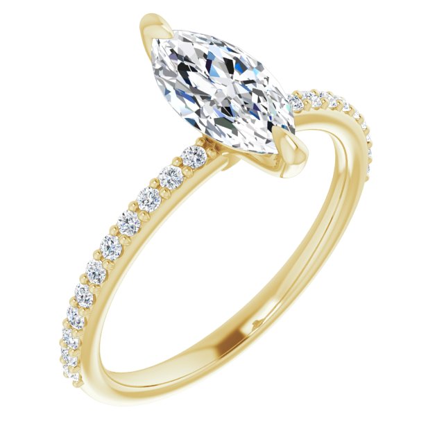 Marquise Accented Engagement Ring