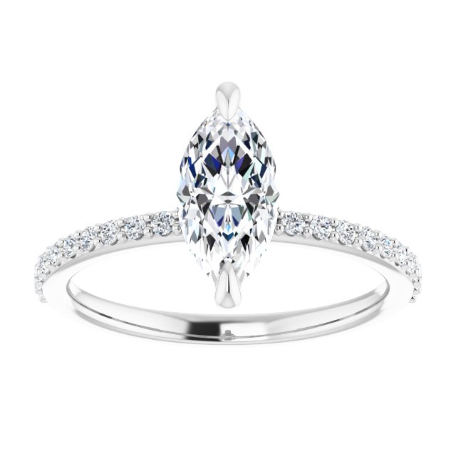 Marquise Accented Engagement Ring