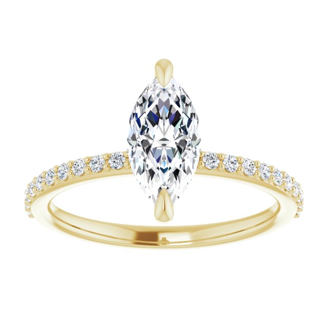 Marquise Accented Engagement Ring