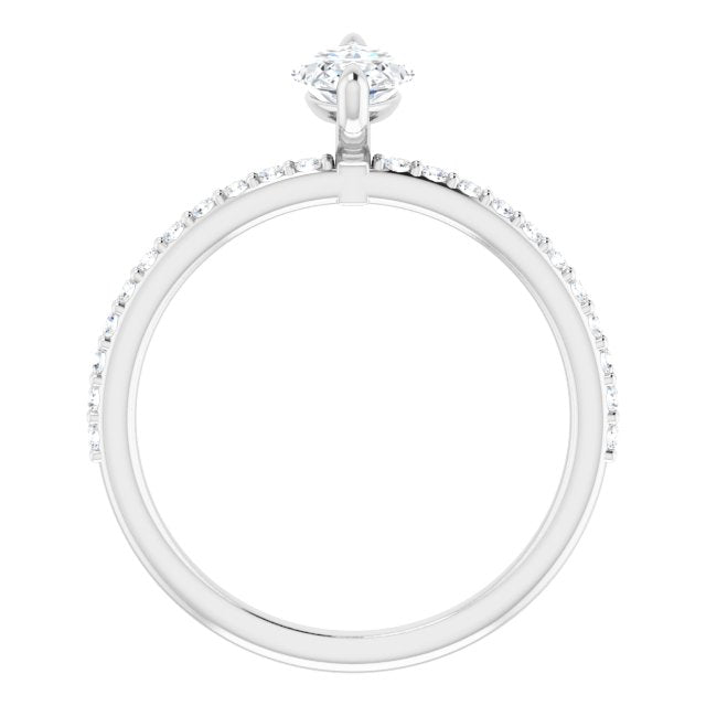 Marquise Accented Engagement Ring