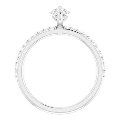 Marquise Accented Engagement Ring