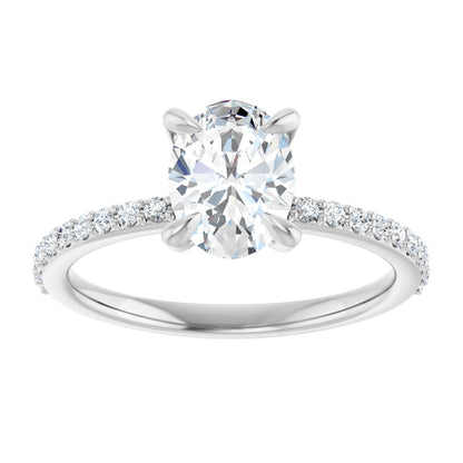 Oval Accented Engagement Ring