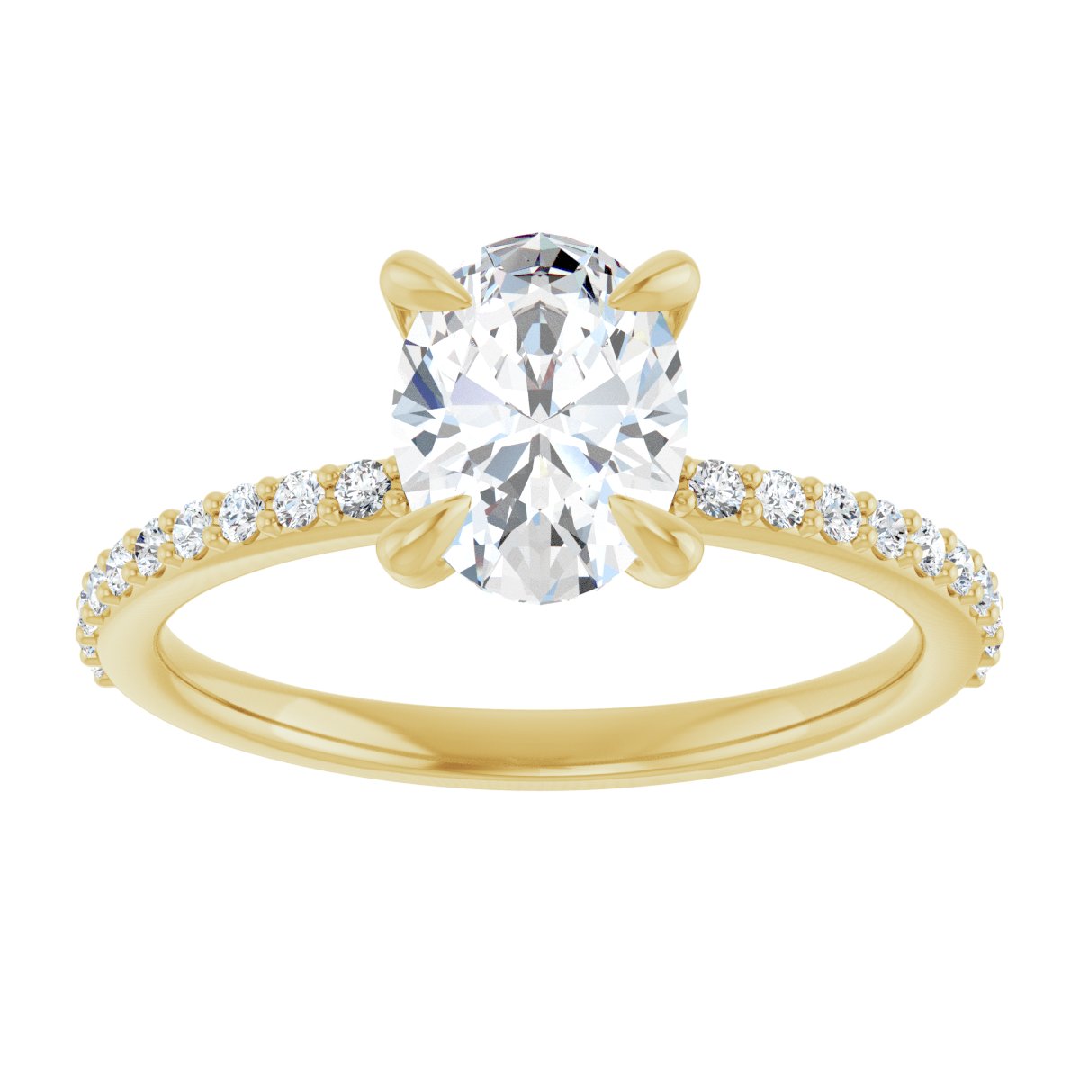 Oval Accented Engagement Ring