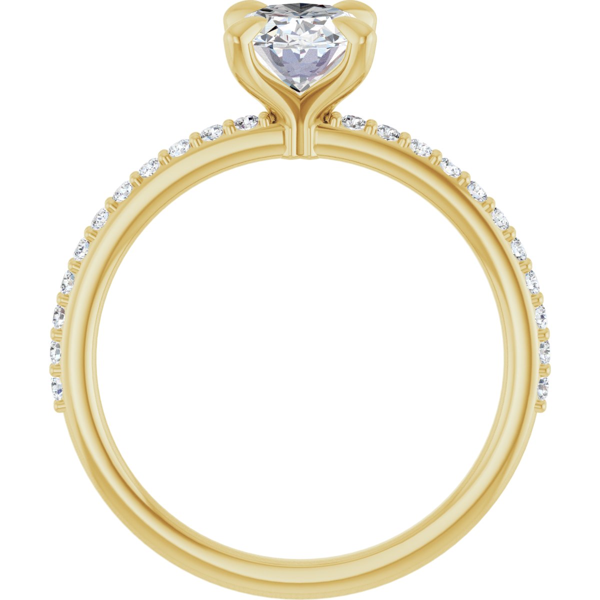 Oval Accented Engagement Ring