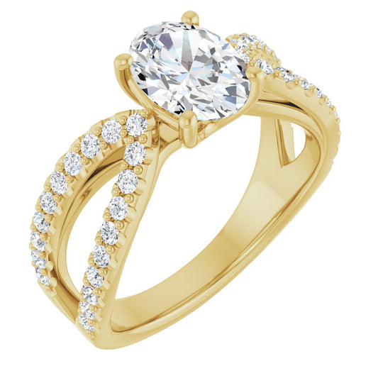 Oval Accented Engagement Ring