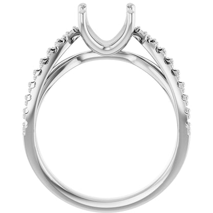 Cushion Accented Engagement Ring