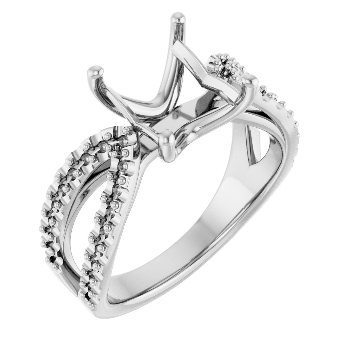 Princess Accented Engagement Ring