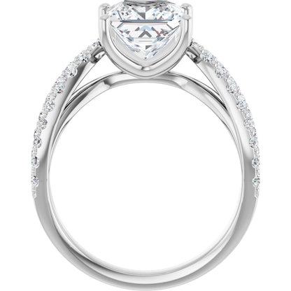 Princess Accented Engagement Ring