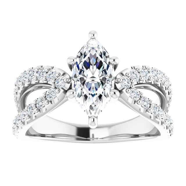 Marquise Accented Engagement Ring