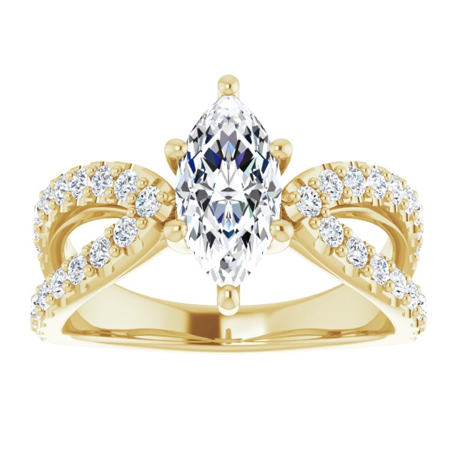 Marquise Accented Engagement Ring