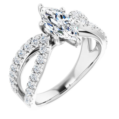 Marquise Accented Engagement Ring