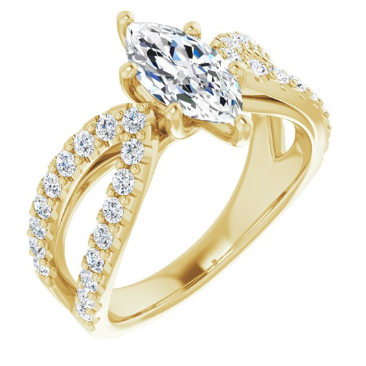 Marquise Accented Engagement Ring