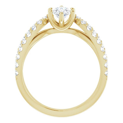 Marquise Accented Engagement Ring