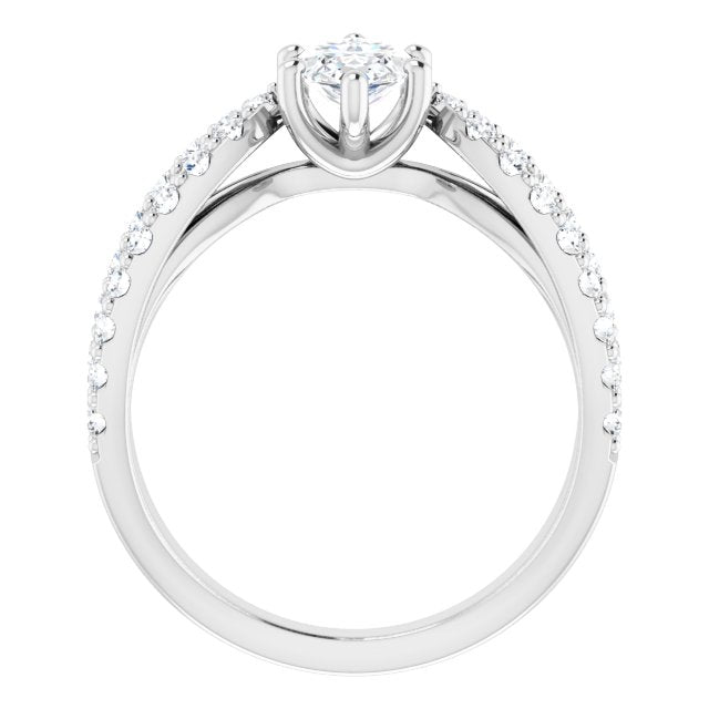 Marquise Accented Engagement Ring