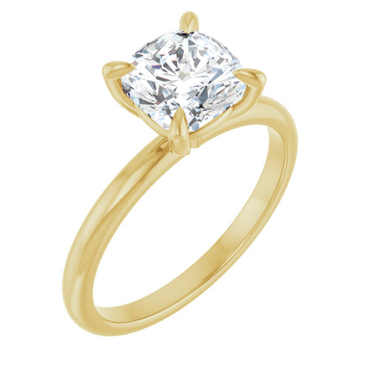 Cushion Solitaire Engagement Ring