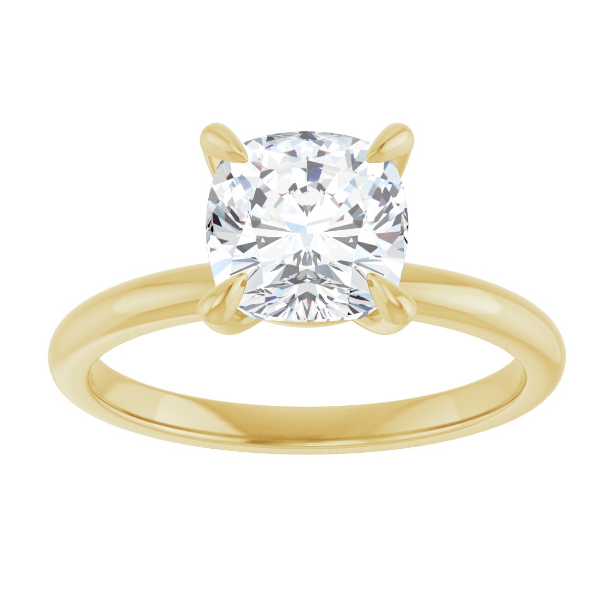 Cushion Solitaire Engagement Ring