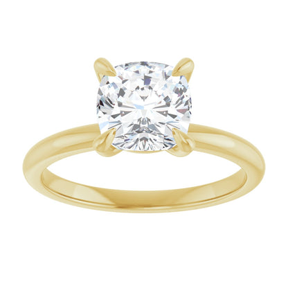 Cushion Solitaire Engagement Ring