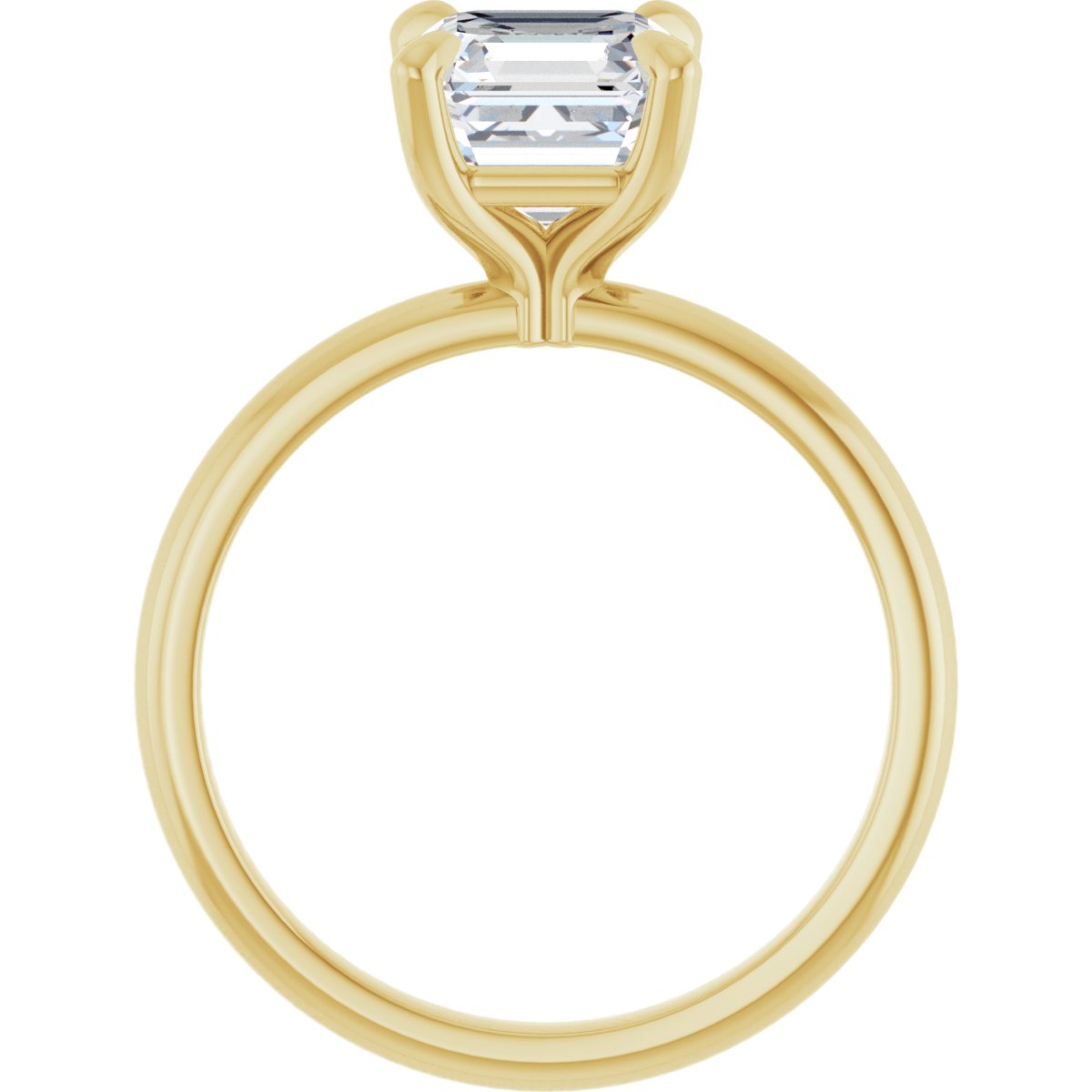 Asscher Solitaire Engagement Ring