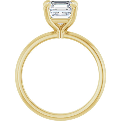 Asscher Solitaire Engagement Ring