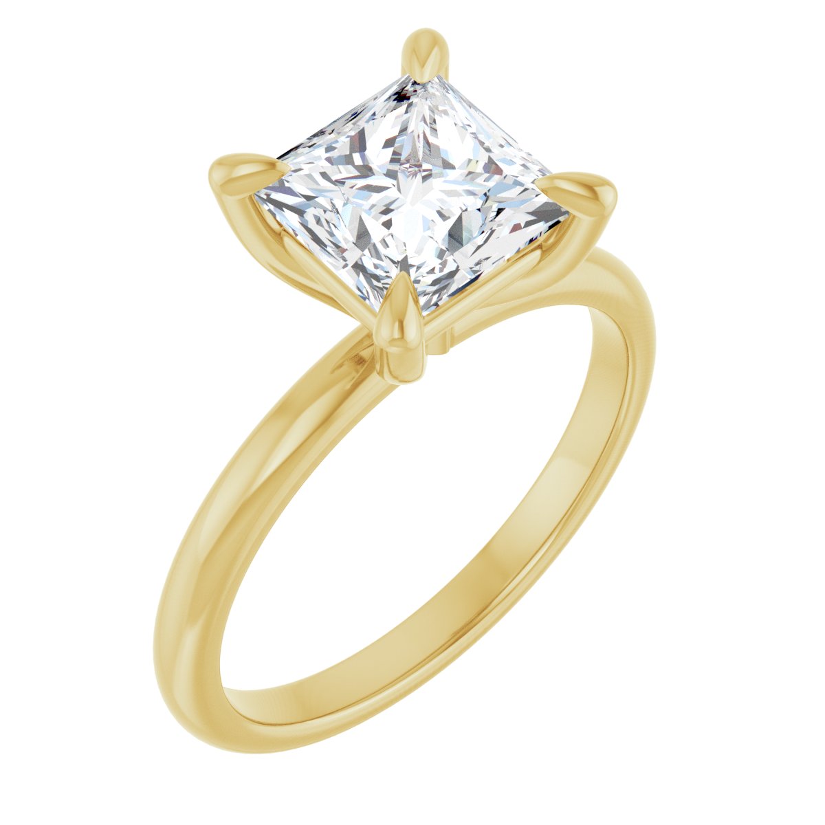 Princess Solitaire Engagement Ring