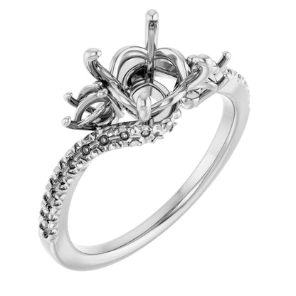 Cushion Accented Engagement Ring