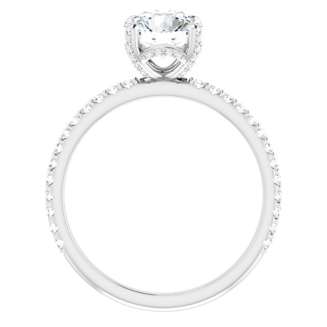 Round Brilliant Accented Engagement Ring